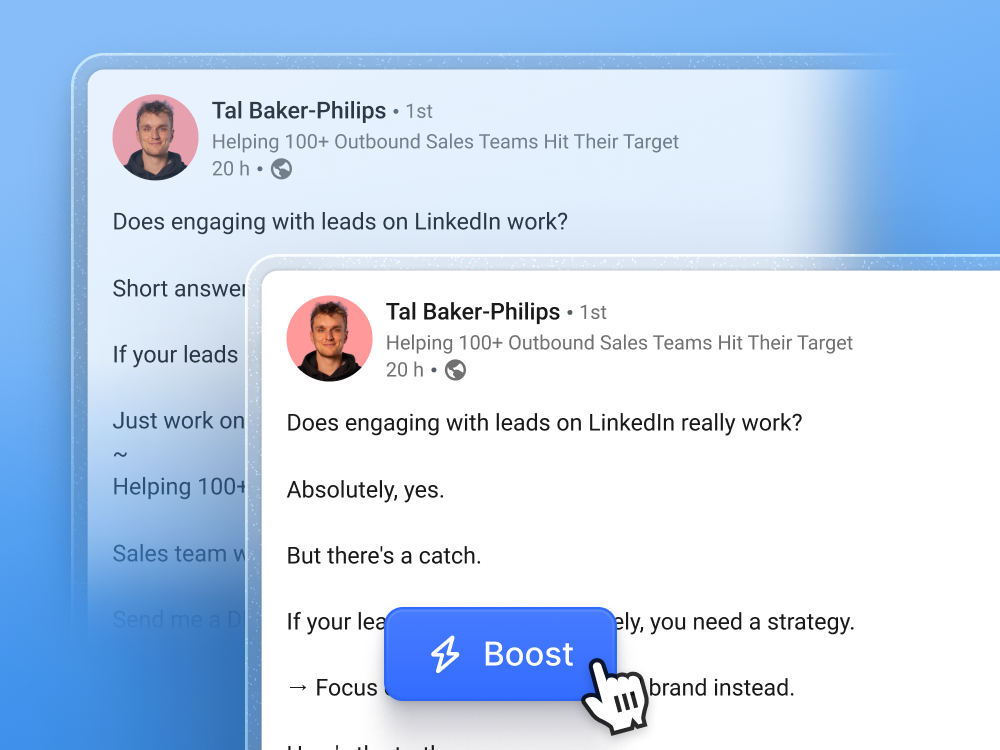 LinkedIn post booster